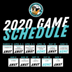 2020 Bout Schedule for Foothill Foxy Flyers